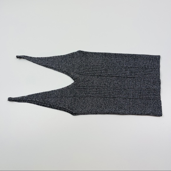 Forever 21 Silver Black Stretch Knit Tank Top M - Picture 11 of 11